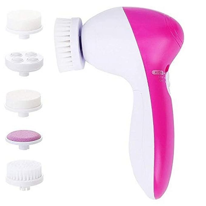Multifunction Beauty Care Brush Deep Clean 5 in 1 Portable Facial Cleaner Relief Face Massage Machine - High-Performance Professional Automotive Care & Accessory