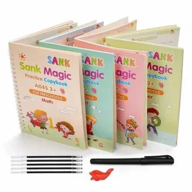 Magic Practice Copybook (4 Book + 10 Refill) (A-127) - Premium Quality High-Durability Product