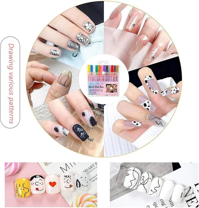 Nail Art Pens Set of 12 Colors - Advanced Nourishing Premium Skin & Beauty Care