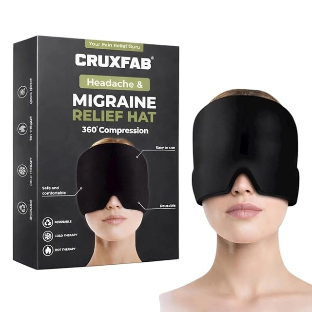 Migraine Relief Cap Headaches, Sinuses, Tension Relief Headache Relief Cap for Men & Women - Premium Quality High-Durability Product
