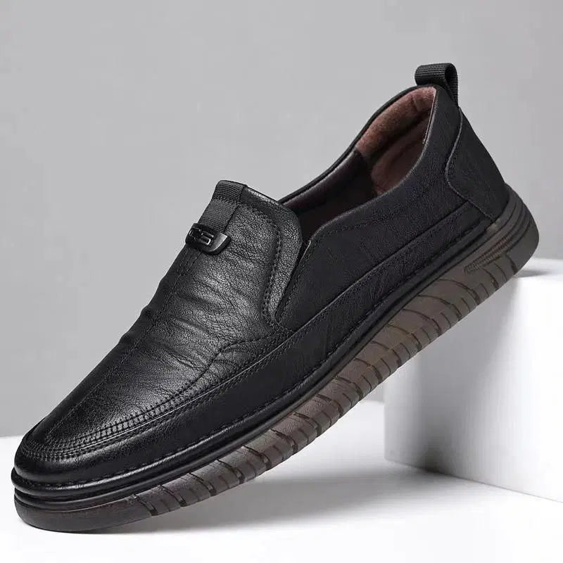 Mens Black Semi Formal Slipon Shoes
