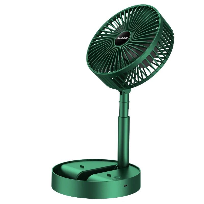 Green Table Fan High Speed – 2100 RPM Powerful rechargeable fan