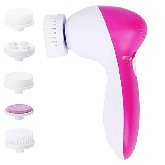 Multifunction Beauty Care Brush Deep Clean 5 in 1 Portable Facial Cleaner Relief Face Massage Machine - High-Performance Professional Automotive Care & Accessory