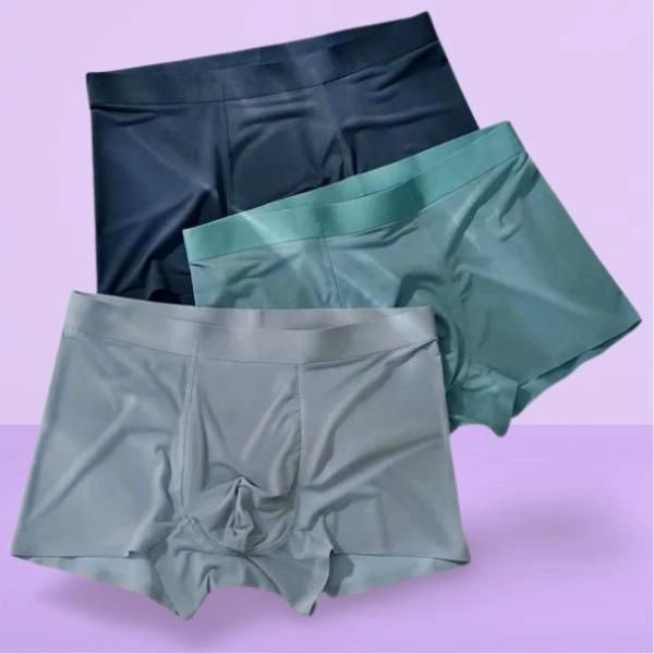 Men's Ice Silk Briefs Boxers (Pack of 3) - Premium Quality High-Durability Product