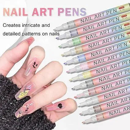 Nail Art Pens Set of 12 Colors - Advanced Nourishing Premium Skin & Beauty Care
