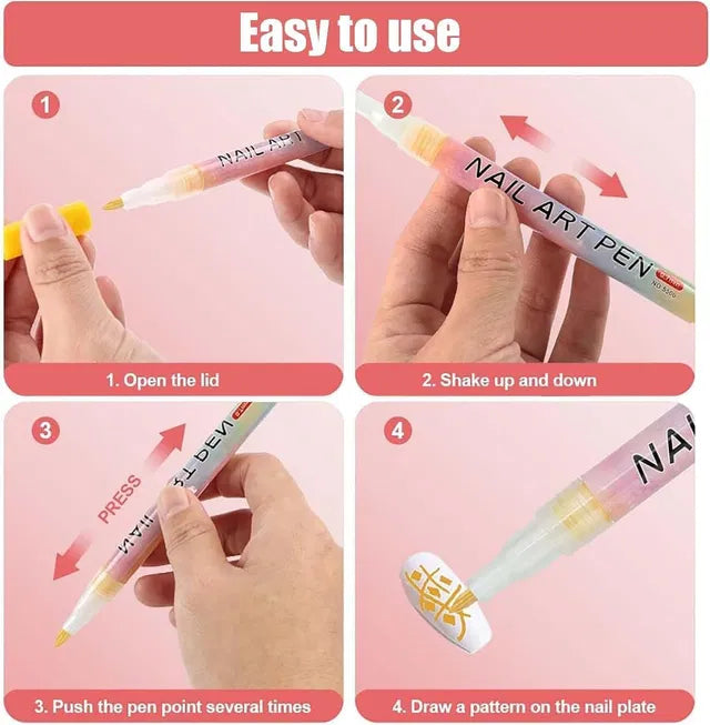 Nail Art Pens Set of 12 Colors - Advanced Nourishing Premium Skin & Beauty Care