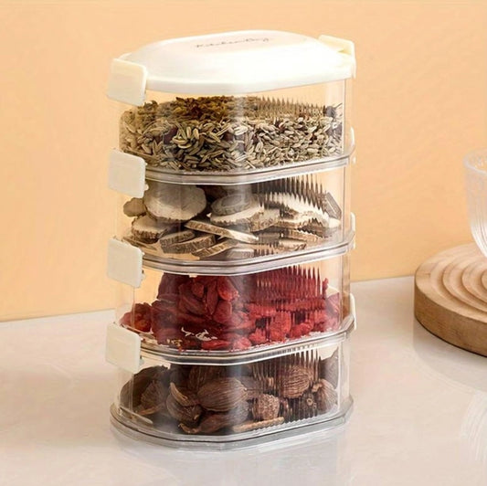 Layer Transparent Spice Storage Boxes