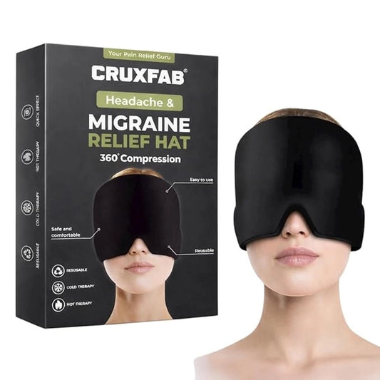 Migraine Relief Cap Headaches, Sinuses, Tension Relief Headache Relief Cap for Men & Women - Premium Quality High-Durability Product