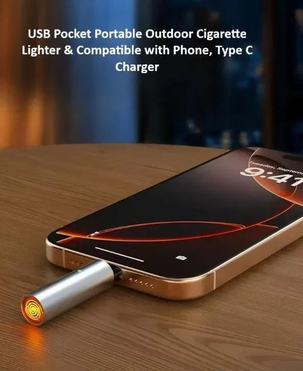 Electric Cigarette Lighter - Plug-in USB Pocket Portable Outdoor Mouth-Blow - Premium Quality High-Durability Product