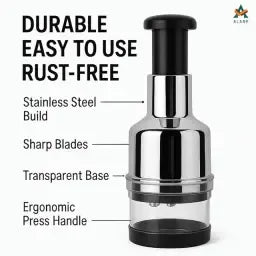 Vegetable Chopper and Slicer-Manual Mini Hand Chopper