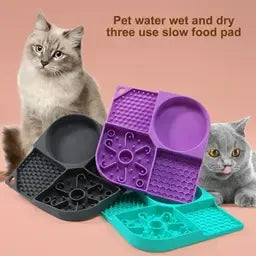 Pet Food Bowl Food Grade, Flexible, 4 Slots Design