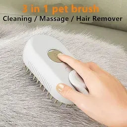 Steam Brush for Dog Cat 3 in 1