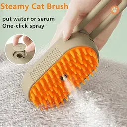 Steam Brush for Dog Cat 3 in 1