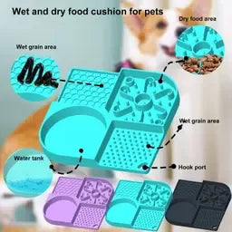 Pet Food Bowl Food Grade, Flexible, 4 Slots Design