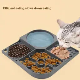 Pet Food Bowl Food Grade, Flexible, 4 Slots Design